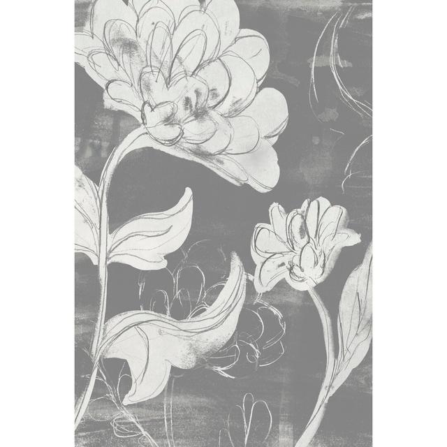 Grayscale Garden I by June Erica Vess - Wrapped Canvas Painting Rosalind Wheeler Size: 91cm H x 61cm W on Productcaster.