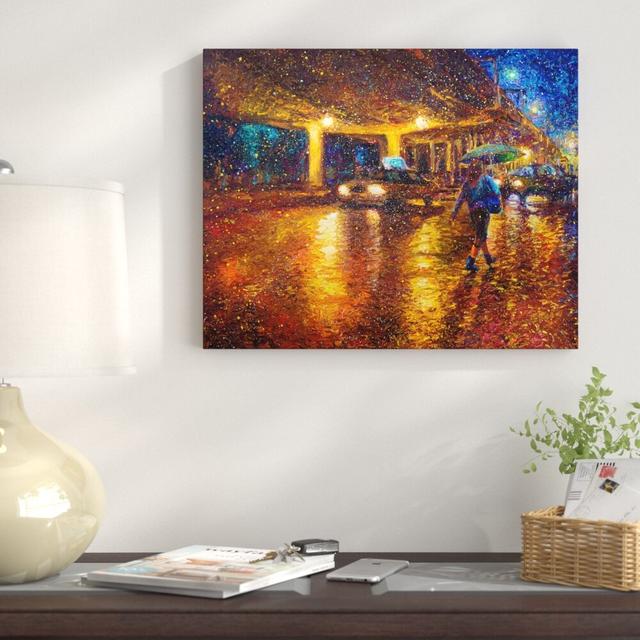 Midnight in Gowanus by Iris Scott - Wrapped Canvas Painting Print on Canvas East Urban Home Size: 30 cm H x 38 cm W on Productcaster.