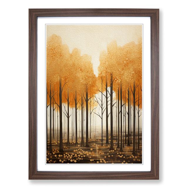 Forest Modern Alpen Home Size: 64cm H x 46cm W, Format: Walnut Framed on Productcaster.