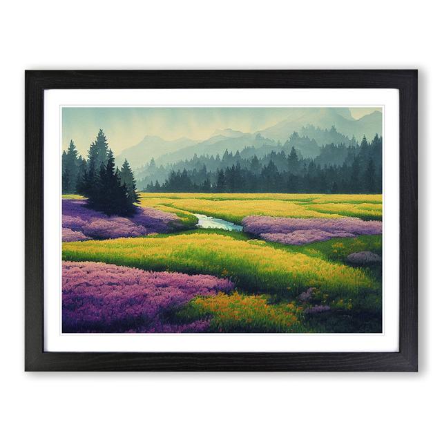 Spring Forest Meadow Vol.2 - Picture Frame Graphic Art Alpen Home Format: Black Framed, Size: 46cm H x 64cm W x 2cm D on Productcaster.