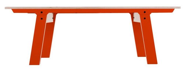 Giedi Wood Dining Bench Brayden Studio Size: Small, Colour: Foxy Orange on Productcaster.