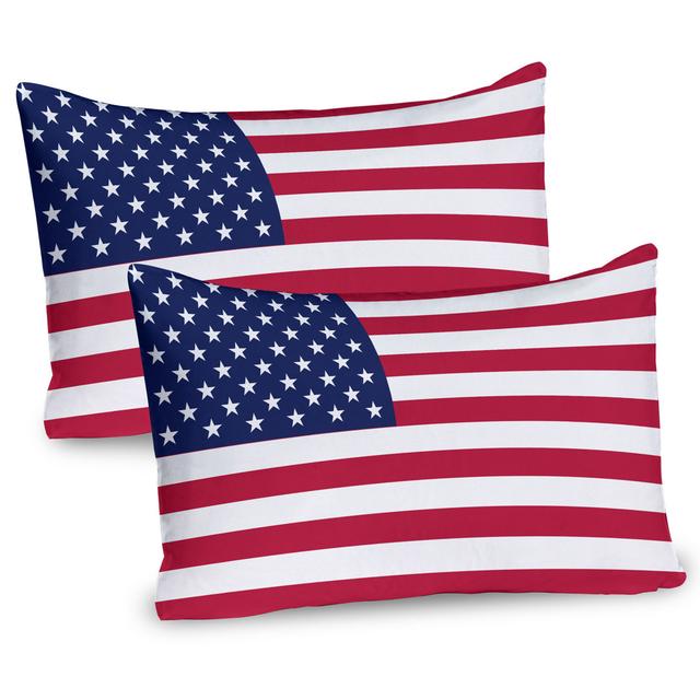 American Flag Microfiber Sham (Set of 2) East Urban Home on Productcaster.