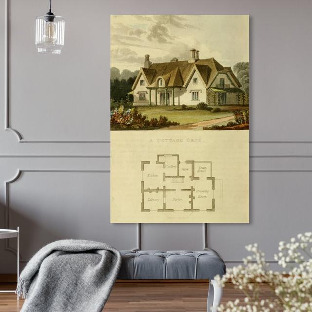 'Cottage Orne' Graphic Art on Wrapped Canvas East Urban Home Size: 15 cm H x 10 cm W on Productcaster.