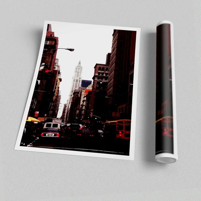 NYC Empire State View Architecture - Unframed Photograph Print on Paper East Urban Home Size: 100 cm H x 141.4 cm W x 1 cm D on Productcaster.