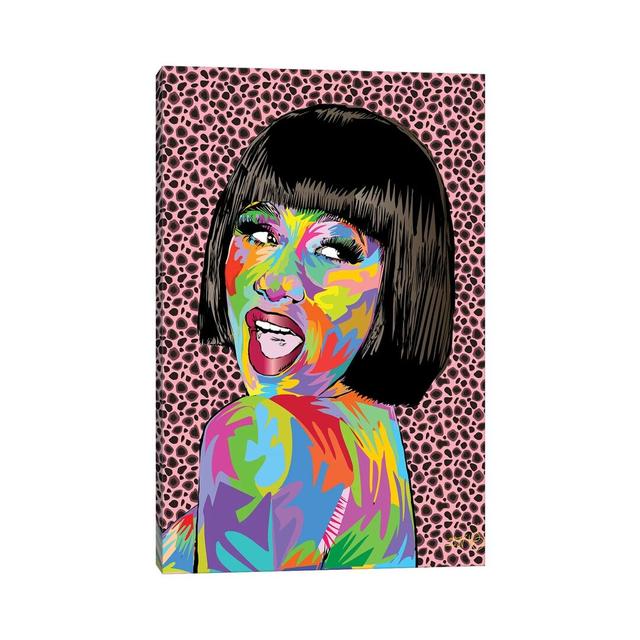 Cardi B. by Technodrome1 - Graphic Art Print on Canvas 17 Stories Format: Wrapped Canvas, Size: 66.04cm H x 45.72cm W x 1.91cm D on Productcaster.