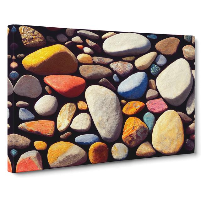 Pebbles By The River Vol.3 - Wrapped Canvas Graphic Art Latitude Run Size: 40cm H x 60cm W x 3cm D on Productcaster.