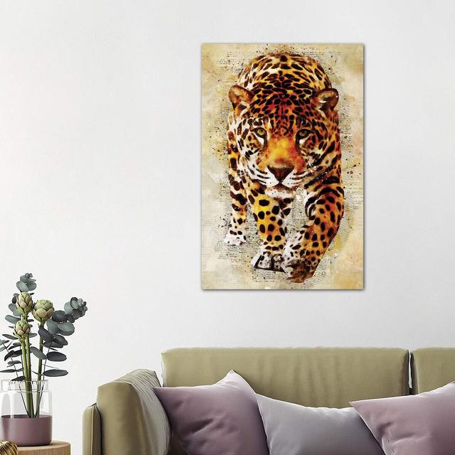 Leopard by Durro Art - Wrapped Canvas Print World Menagerie Size: 101.6cm H x 66.04cm W x 1.91cm D on Productcaster.