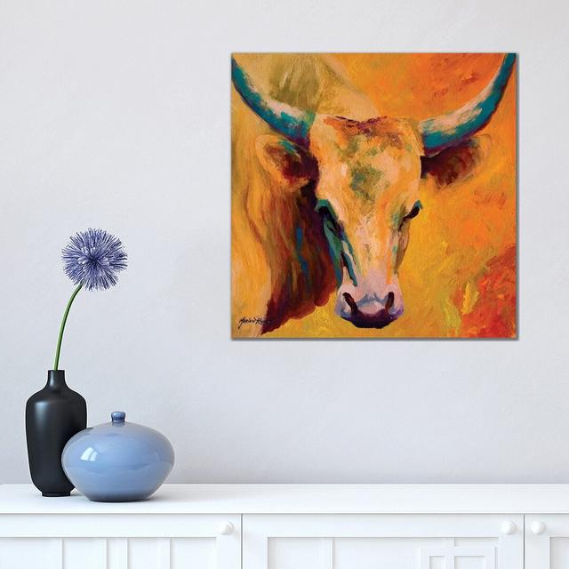 Creamy Texan by Marion Rose - Painting on Canvas Brambly Cottage Size: 45.72cm H x 45.72cm W x 1.91cm D, Format: Wrapped Canvas on Productcaster.