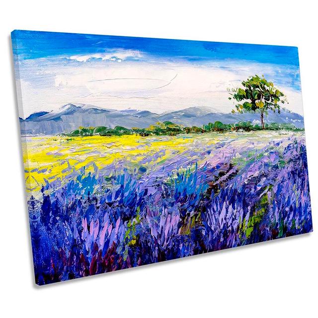 Blue Landscape Tree Repro CANVAS WALL ARTWORK Print Art Union Rustic Size: 40.6cm H x 61cm W x 2cm D on Productcaster.