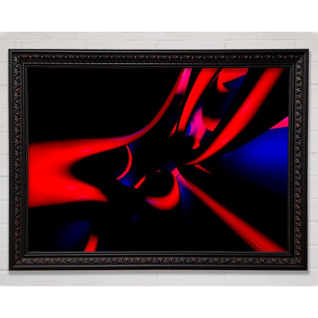 Red Tubular Framed Print Ivy Bronx Size: 29.7cm H x 42cm W x 3cm D, Format: Black Walnut Framed Paper on Productcaster.