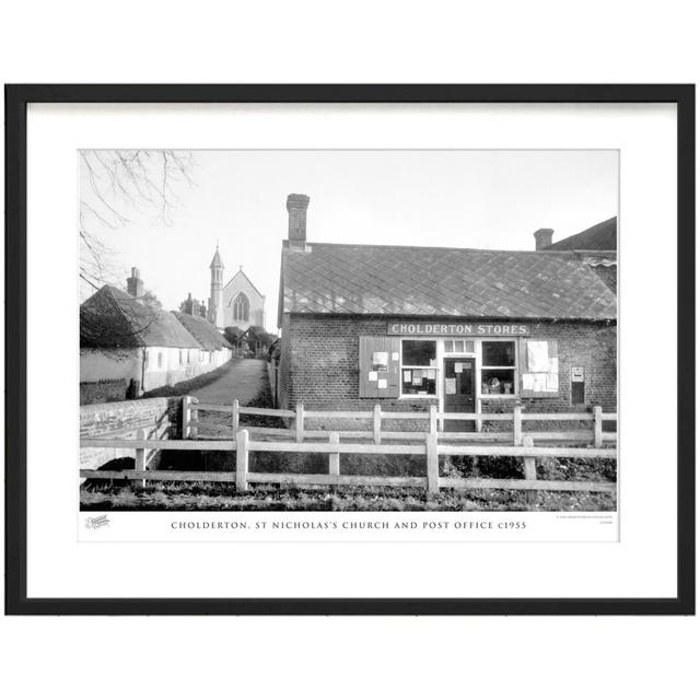 'Cholderton, St Nicholas's Church and Post Office C1955' - Picture Frame Photograph Print on Paper The Francis Frith Collection Size: 28cm H x 36cm W on Productcaster.