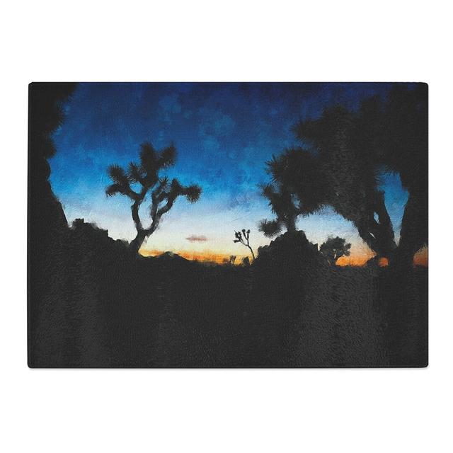 Joshua Tree National Park at Night Painting Chopping Board East Urban Home Size: 0.4cm H x 20cm W x 28.5cm L on Productcaster.