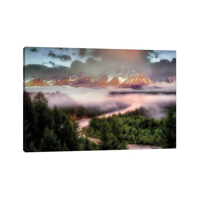 Teton Sunrise by Dennis Frates - Wrapped Canvas Print Alpen Home Size: 30.48cm H x 45.72cm W x 1.91cm D on Productcaster.