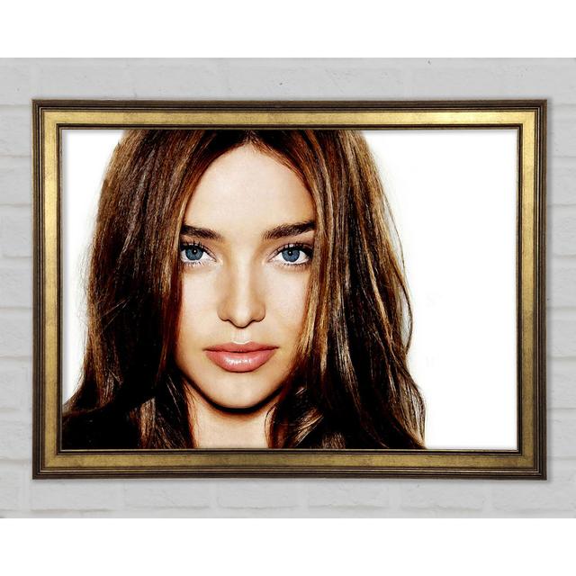 Miranda Kerr Gesicht - Einzelner Bilderrahmen Kunstdrucke Brayden Studio Größe: 42 cm H x 59,7 cm B x 1,5 cm T on Productcaster.