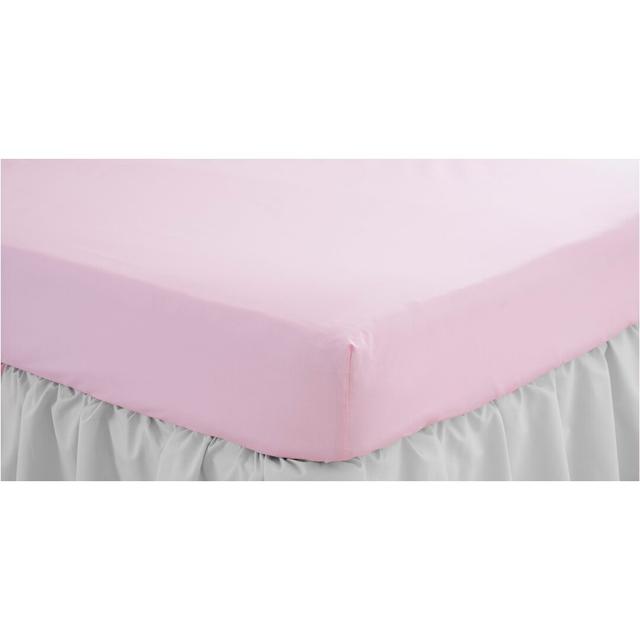 Izyan 144 Thread Count Fitted Sheet 17 Stories Colour: Pink, Size: Kingsize (5') on Productcaster.