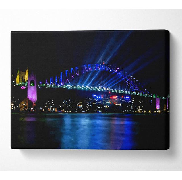 Sydney Harbour Bridge Blue Light - Print Latitude Run Size: 35.6cm H x 50.8cm W x 10cm D on Productcaster.