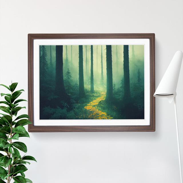 Cool Summer Forest - Single Picture Frame Print Alpen Home Size: 34cm H x 46cm W x 2cm D, Frame Colour: Walnut Framed on Productcaster.