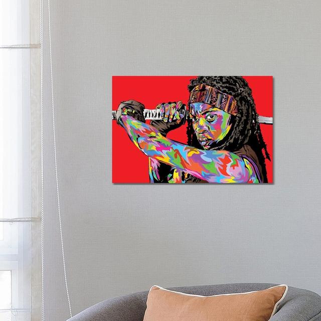 Michonne by Technodrome1 - Painting on Canvas 17 Stories Size: 45.72cm H x 66.04cm W x 3.81cm D, Format: Wrapped Canvas on Productcaster.