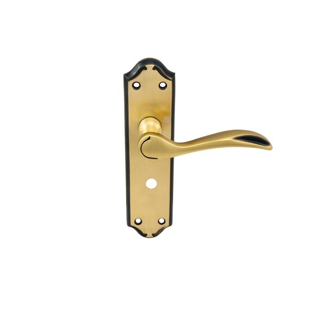 Madrid Bathroom Door Handle Carlisle Brass Finish: Florentine Bronze on Productcaster.