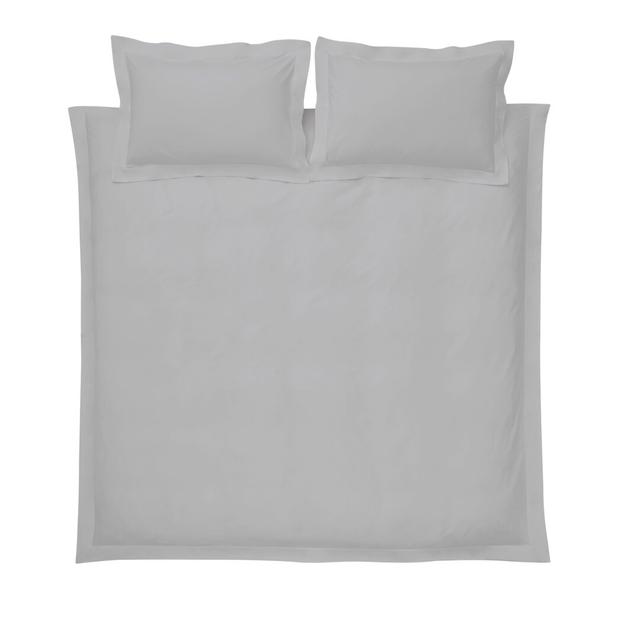 400 Thread Count 100% Cotton Sateen Fitted Sheet Bianca Cotton Size: Double (4'6), Colour: Dove Grey on Productcaster.