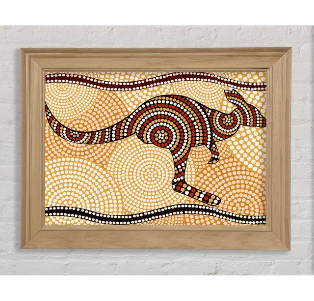 Aboriginal Kangaroo 4 - Print Bright Star Size: 100cm H x 141.4cm W x 8cm D on Productcaster.