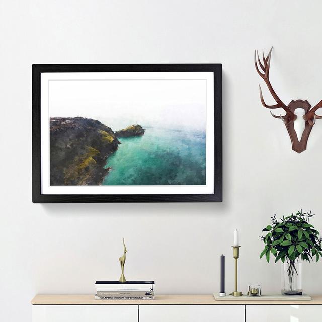 Lighthouse on the Isle of Anglesey - Picture Frame Graphic Art Print East Urban Home Frame Option: Black Framed, Size: 33cm H x 45cm W x 2cm D on Productcaster.