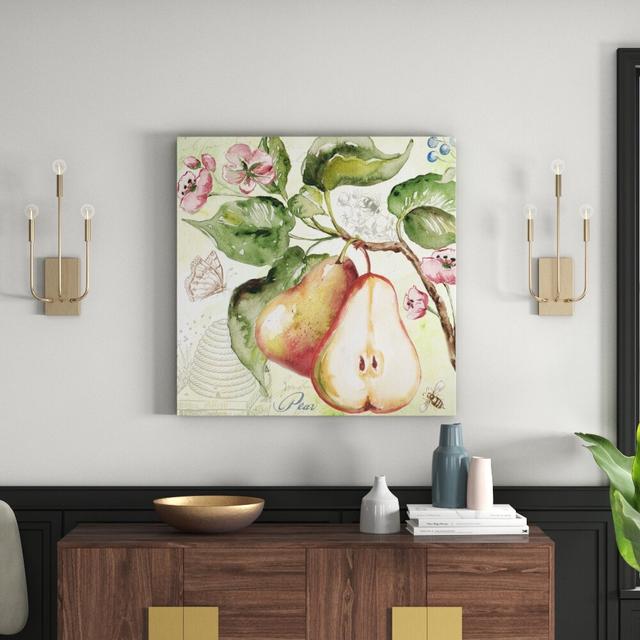 'Pear' by Tre Sorelle Studios Watercolour Painting Print on Wrapped Canvas East Urban Home Size: 91.44cm H x 91.44cm W on Productcaster.