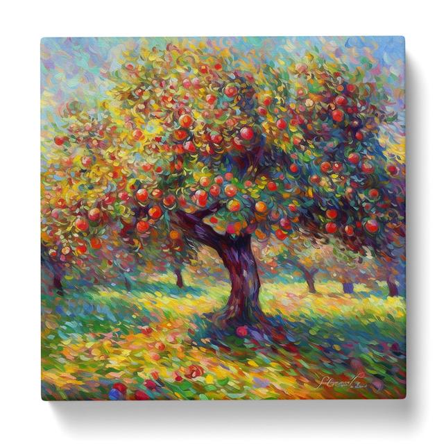 Apple Tree Neo-Impressionism - No Frame Art Prints Marlow Home Co. Size: 35cm H x 35cm W x 3cm D on Productcaster.