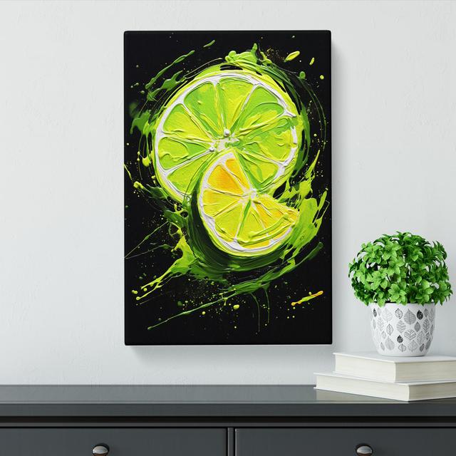 Lime Fruit Gestural No.2 - No Frame Art Prints Brambly Cottage Size: 50cm H x 35cm W x 3cm D on Productcaster.