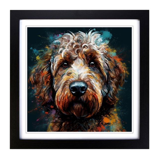 Labradoodle Conceptual Art No.2 - Single Picture Frame Print on Wood Marlow Home Co. Frame Colour: Black on Productcaster.