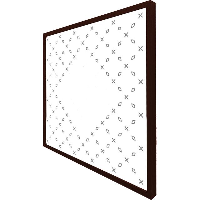 Iarrobino Crosses & Diamonds - Single Picture Frame Print Latitude Run Size: 61cm H x 61cm W x 4cm D, Format: Brown Framed on Productcaster.