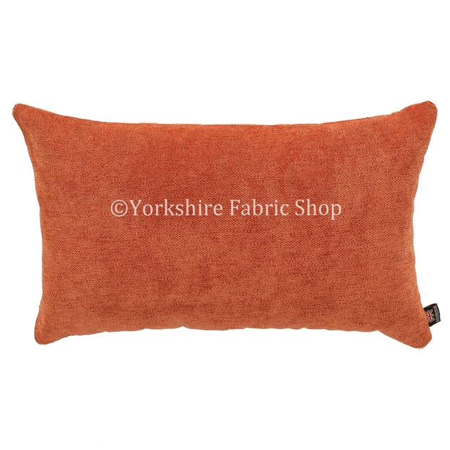 Toronto Rectangular Throw Cushion Yorkshire Fabric Shop Colour: Orange on Productcaster.