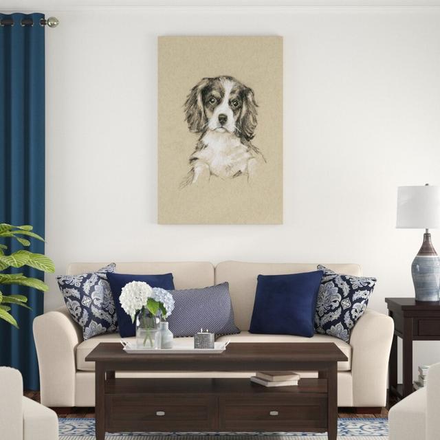 'Breed Sketches III' by Ethan Harper - Wrapped Canvas Painting Print Blue Elephant Size: 30cm H x 20cm W on Productcaster.