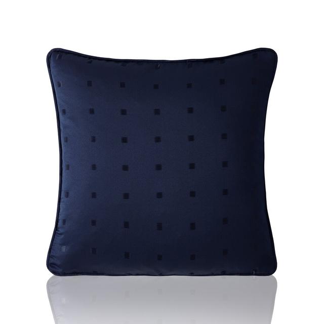 Geometric Scatter Cushion 17 Stories Size: 45cm H x 45cm W x 15cm D, Colour: Navy on Productcaster.