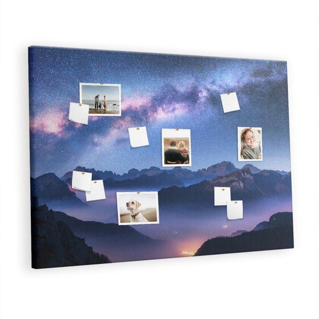 Wall Mounted bulletin print wall pin board decorative corkboard Milky Way East Urban Home on Productcaster.