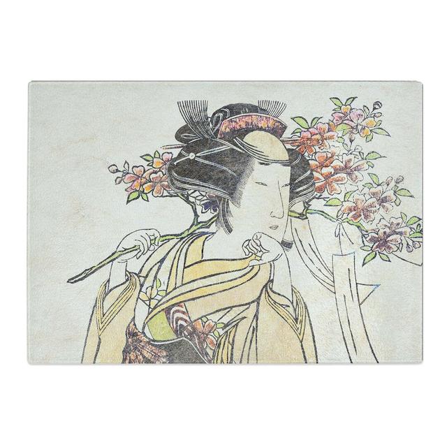 Tempered Glass the First Nakamura Tomijuro by Katsukawa Shunko Chopping Board East Urban Home Size: 39 cm x 28.5 cm on Productcaster.