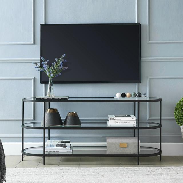 Worle TV Stand for TVs up to 65" Blue Elephant Colour: Black on Productcaster.