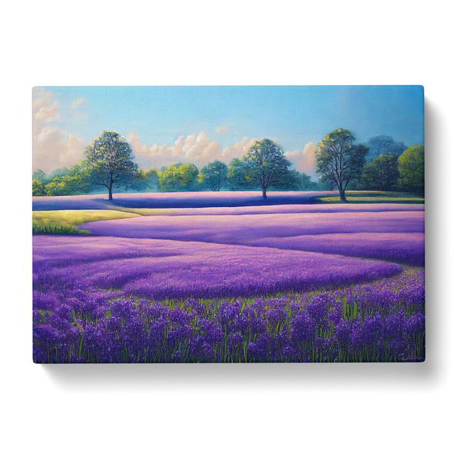 Exciting Bluebell Field - Wrapped Canvas Print ClassicLiving Size: 40cm H x 60cm W x 3cm D on Productcaster.