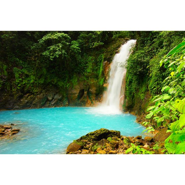 Waterfall In Costa Rica by Tarantinovideo - Wrapped Canvas Print Alpen Home Size: 20cm H x 30cm W x 3.8cm D on Productcaster.