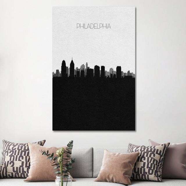 Philadelphia, Pennsylvania City Skyline by Ayse Deniz Akerman - Wrapped Canvas Gallery-Wrapped Canvas Giclée Ebern Designs Size: 152.4cm H x 101.6cm W on Productcaster.