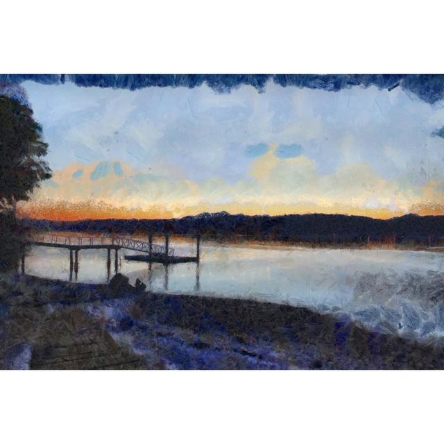 Painted Sunset Lakeside by - Painting on Alpen Home Size: 30cm H x 46cm W x 3.8cm D on Productcaster.