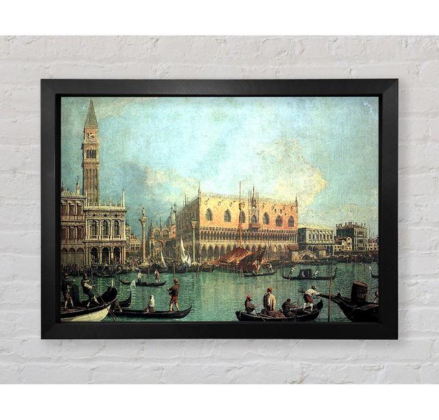 Canaletto Palazzo Ducale - Einzelner Bilderrahmen Kunstdrucke Bright Star Größe: 59,7 cm H x 84,1 cm B x 3,4 cm T on Productcaster.