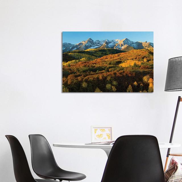 Trees With Mountain Range In The Background At Dusk, Aspen, Pitkin County, Colorado, USA II - Wrapped Canvas Photograph Alpen Home Size: 66.04cm H x 1 on Productcaster.