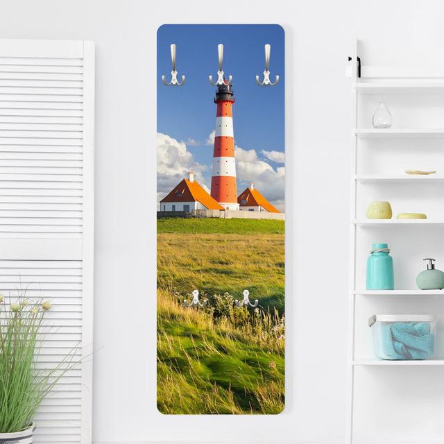 Lighthouse in Schleswig-Holstein Wall Mounted Coat Rack Symple Stuff on Productcaster.