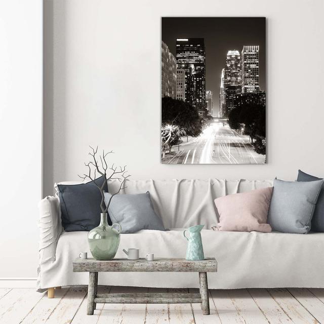 Los Angeles by Night - Wrapped Canvas Art Prints Brayden Studio on Productcaster.