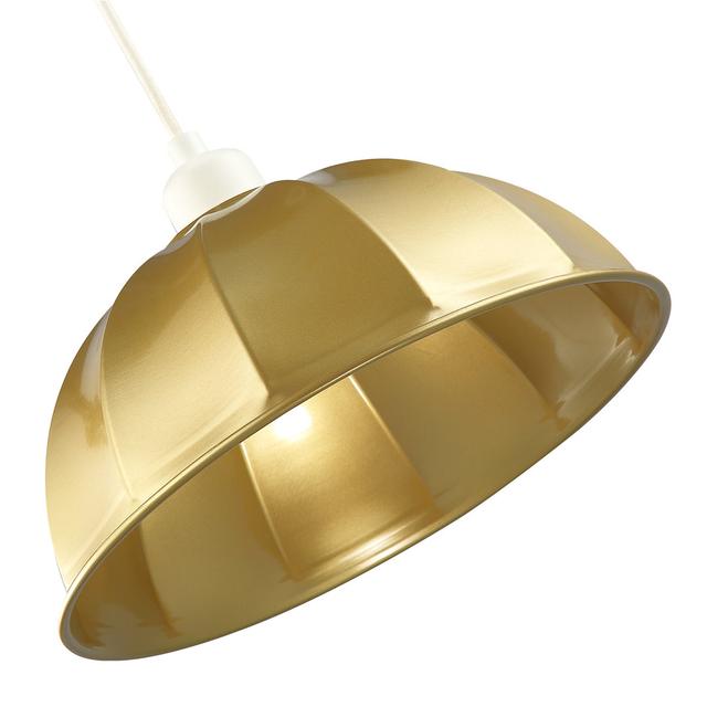 13cm H Metal Dome Pendant Shade ( Screw On ) Gold Fairmont Park on Productcaster.