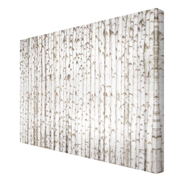 Birch Forest - Wrapped Canvas Graphic Art Print East Urban Home Size: 180cm L x 120cm W x 2 D on Productcaster.