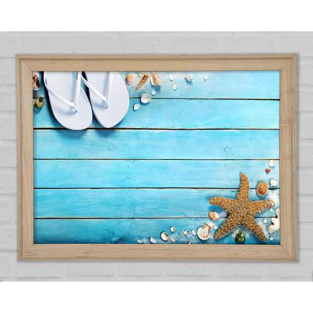 Bringing The Beach Home Framed Print Highland Dunes Size: 42cm H x 59.7cm W x 1.5cm D on Productcaster.