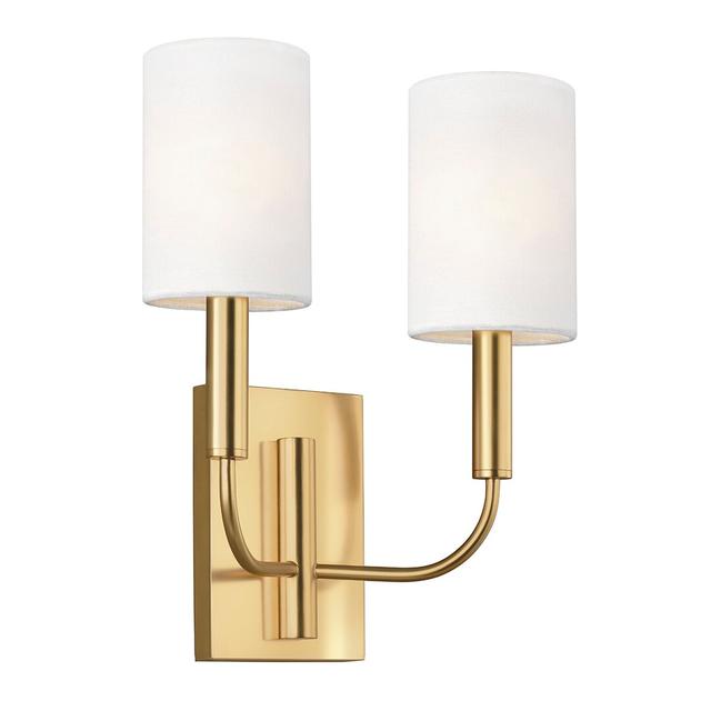 Reign 2-Light Sconce Canora Grey Fixture Finish: Burnished Brass on Productcaster.