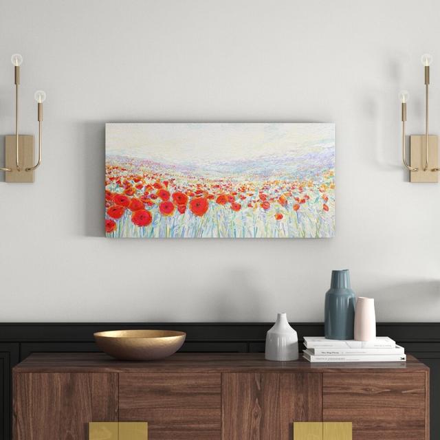 'Poppies of Oz' by Iris Scott Acrylic Painting Print on Wrapped Canvas Brayden Studio Size: 60.96cm H x 91.44cm W on Productcaster.